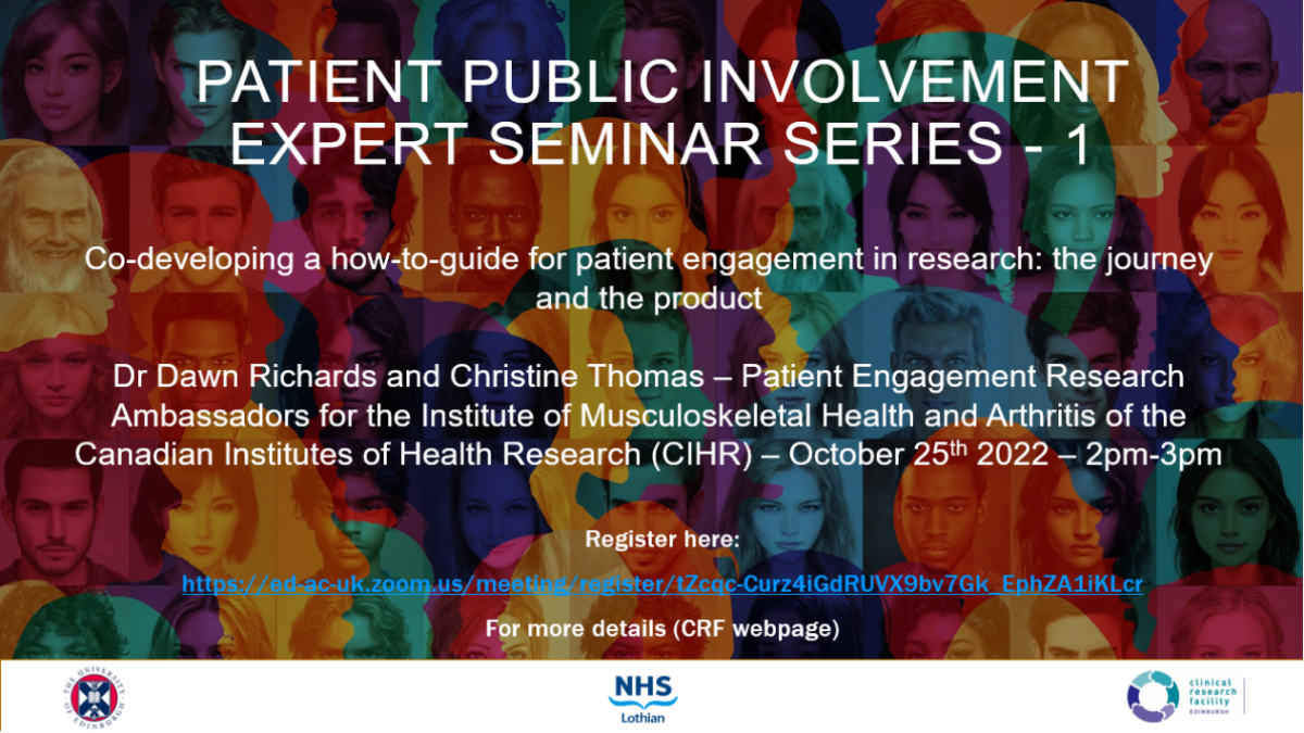 Patient Public Involvement Expert Seminar Series 1